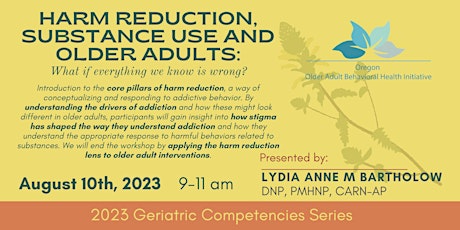 Hauptbild für Harm Reduction, Substance Use and Older Adults