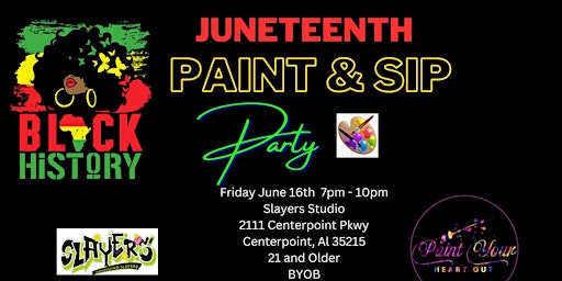 Imagem principal de Juneteenth Paint & Sip Party