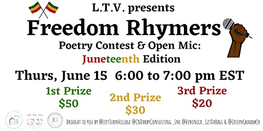 Image principale de Freedom Rhymers Poetry Contest: Juneteenth Edition