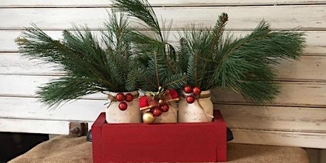 SOLD OUT - Rustic Mason Jar Holiday Centerpiece Workshop primary image