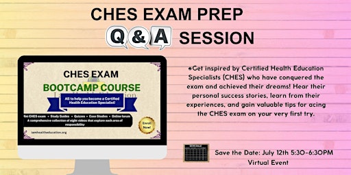CHES Prep Course Q&A Session primary image