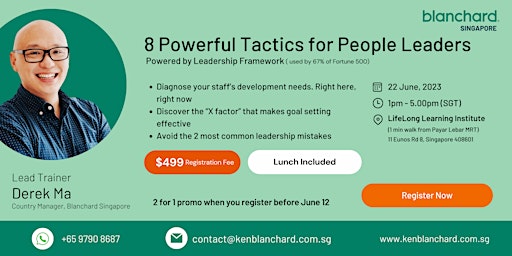 8 Leadership Tactics For People Leaders (PM Session) primary image