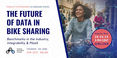 Primaire afbeelding van CIE Mobility Afternoons Webinar Series: The Future of Data in Bike Sharing