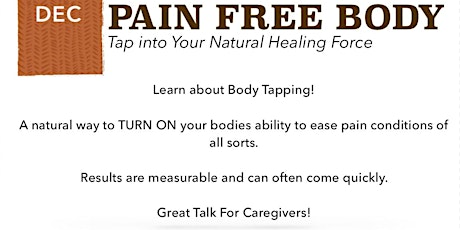 Pain Free Body: Body Tapping Workshop with Steve Munn  primary image