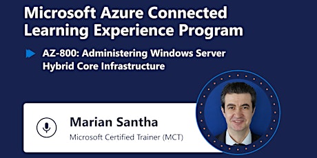 Microsoft Azure Connected Learning Program | AZ-800: Microsoft Azure
