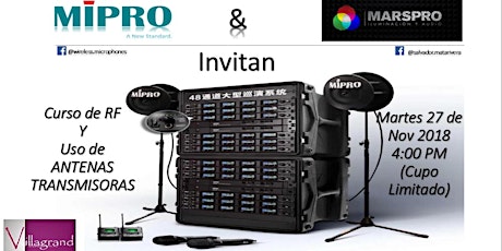 Imagen principal de MIPRO Cursos RF y Uso de Antenas Transmisoras, MARSPRO, Queretaro