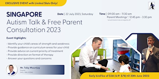 22 July 2023  | SINGAPORE Autism Talk and Free Parent Consultation primary image