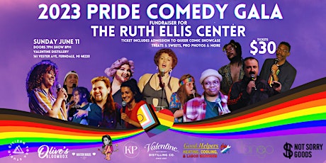 2023 Pride Comedy Gala Fundraiser for the Ruth Ellis center