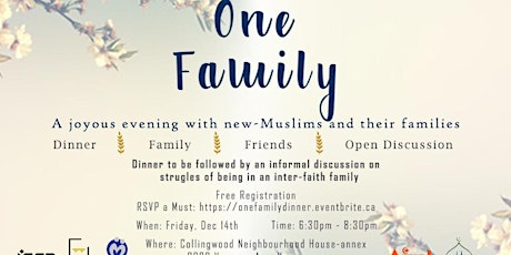 One Family - Dinner for new Muslims and their families primary image