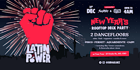 Latin Power New Year's Rooftop Deck Party primary image