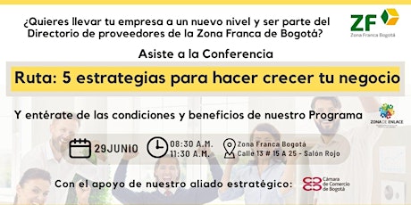 ¿Quieres estar en el Directorio de proveedores de la Zona Franca de Bogotá?