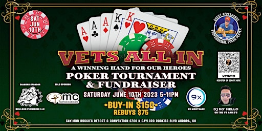 Vets All In: A Winning Hand For Our Heroes Poker Fundraiser primary image
