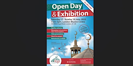 Imagen principal de East London Mosque Open day & Exhibition- For people of all Faiths and Non