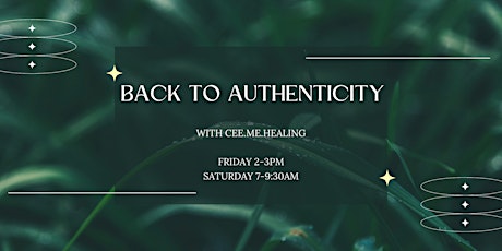 Back to Authenticity