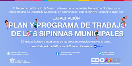 Plan y Programa de trabajo de los SIPINNAS municipales