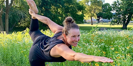 Yoga and flowers