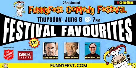 Thur. June 8 @ 7pm FunnyFest Comedy Festival - 6 Comedians - Cardel Theatre