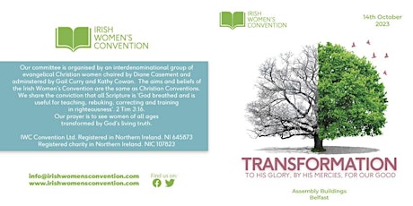 Imagen principal de Transformation - to God's glory, by God's mercies, for our good