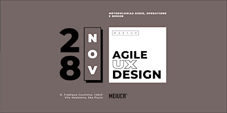 Imagem principal do evento Meetup Agile UX Design - Meiuca Design