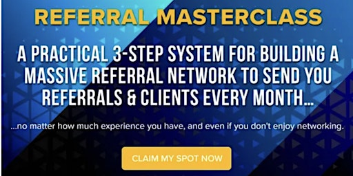Referral Masterclass primary image