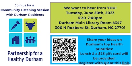 Community Listening Session with Durham Residents