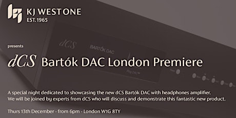 dCS Bartók DAC London Premiere primary image