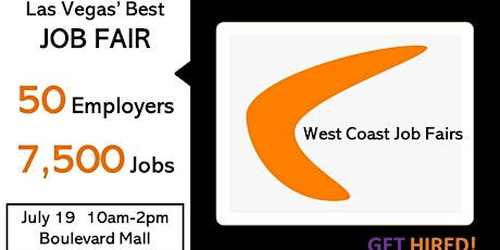 LAS VEGAS' BEST JOB FAIR. West Coast Job Fairs presents...
