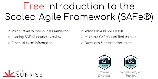Free Introduction to the Scaled Agile Framework (SAFe) including 6.0 primary image