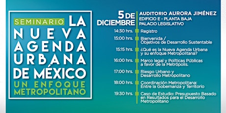 Imagen principal de Seminario | La nueva agenda urbana de México
