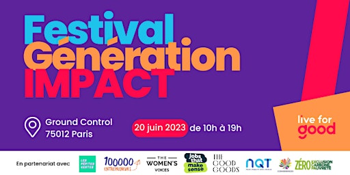 Hauptbild für Festival Génération Impact - Édition 2023