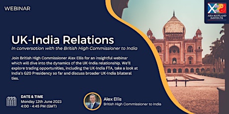 Imagen principal de UK-India Relations - A Conversation with the British HC to India
