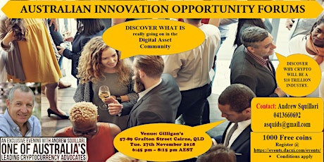 Australian Innovation Opportunity Forums Cairns primary image