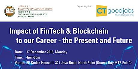 Impact of FinTech & Blockchain to our Career - the Present and Future primary image