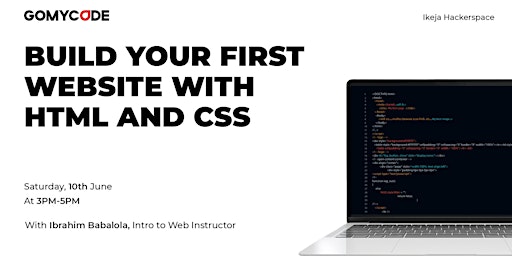 Ikeja Workshop: Build your first website with HTML & CSS- GOMYCODE NIGERIA primary image