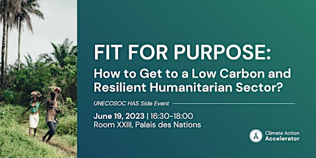 How to Get to a Low Carbon and Resilient Humanitarian Sector?