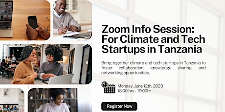 Zoom Info Session for Climate and Tech Startups in Tanzania