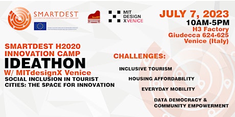Smartdest H2020 W/ MITdesignX Venice: Innovation Camp - Ideathon