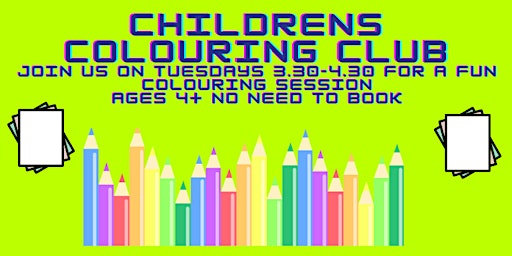 Imagem principal do evento Colouring Club at Bedworth Library for children