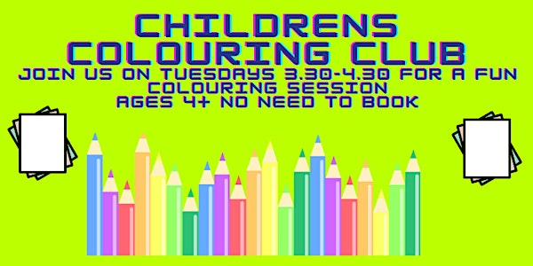 Colouring Club at Bedworth Library for children