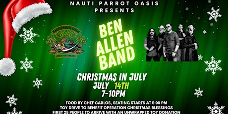 Ben Allen Band: Christmas in July Toy Drive