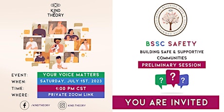 Your Voice Matters - Building Safe & Supportive Communities *BSSC - Safety*
