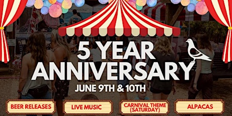 5 Year Anniversary Carnival at Eavesdrop Brewery!