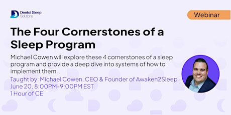 [WEBINAR] The Four Cornerstones of a Sleep Practice