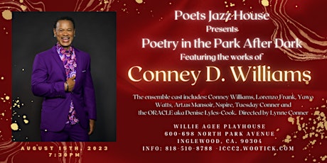Hauptbild für Poets Jazz House Honors Conney Williams,  Poet | Writer | Curator| Legend
