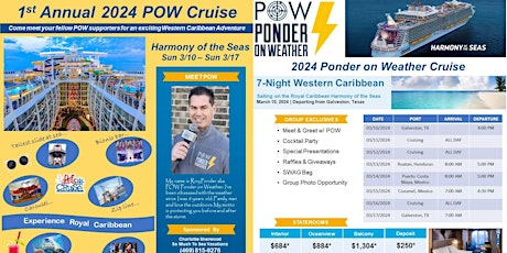Spring Break 2024 Virtual Cruise Night -Special Guest POW Ponder on Weather