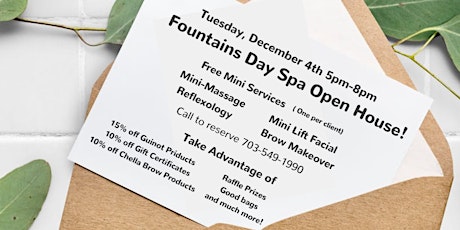 Fountains Day Spa Holiday Open House  primary image