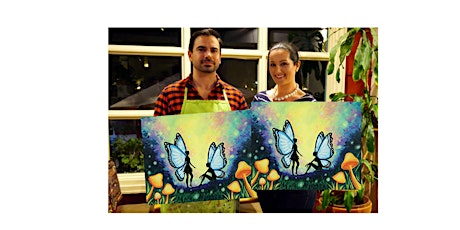 Butterfly Fairies-Glow in the dark on canvas in Bronte Harbour, Oakville,ON