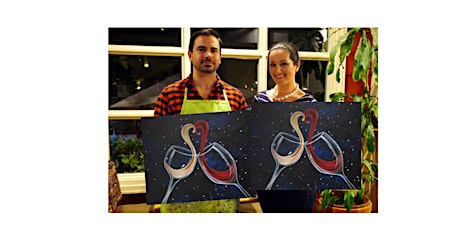 Cheers to Love-Glow in the dark on canvas in Bronte, Oakville,ON