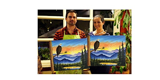 Imagem principal de Eagle Landscape-Glow in the dark on canvas in Bronte, Oakville,ON