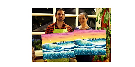 Electric Wave-Glow in the dark on canvas in Bronte, Oakville,ON